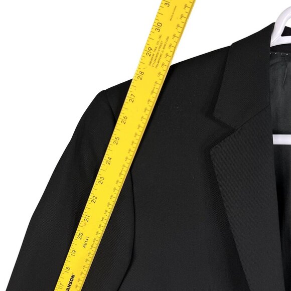 Batistini Mens 44L Black Single Breasted Blazer Italian Wool Sport Coat Timeless - Picture 11 of 16